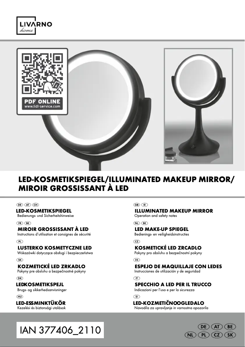 Page 1 de la notice Manuel utilisateur Livarno Lux HG04809B