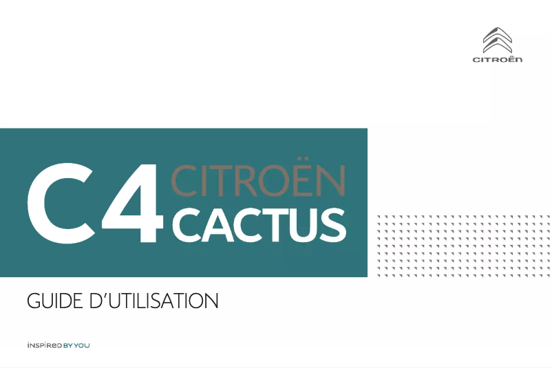 Page 1 de la notice Manuel utilisateur Citroën C4 Cactus (2019)