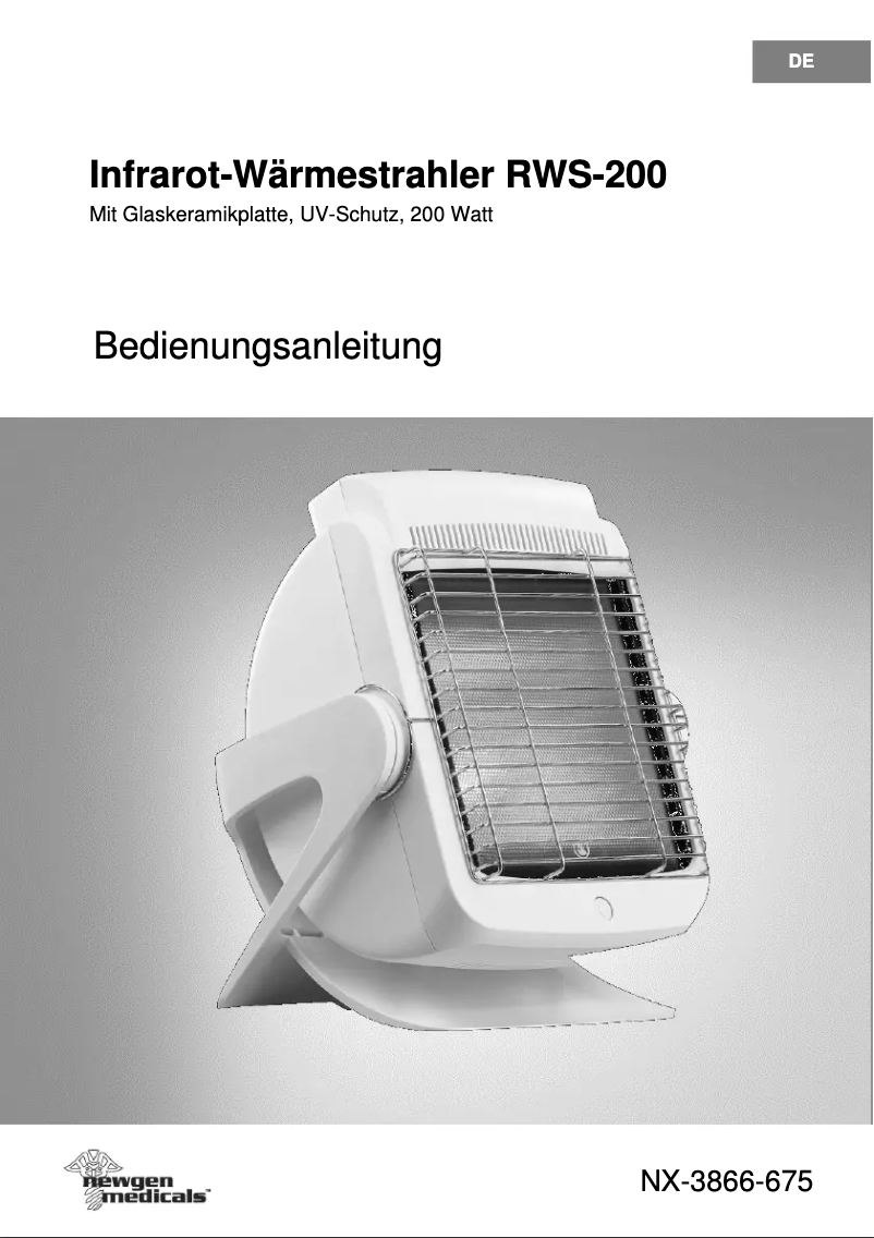 Page 1 de la notice Manuel utilisateur Newgen Medicals RWS-200