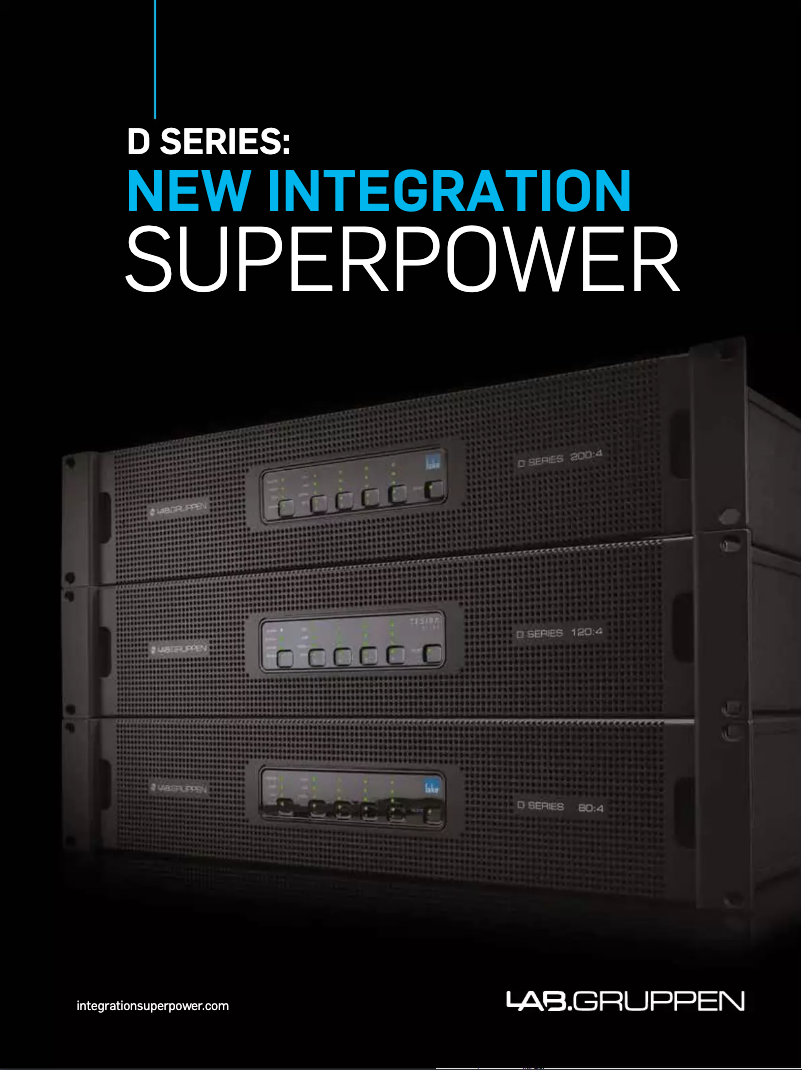 Page 1 de la notice Brochure Lab Gruppen D 200:4Ta