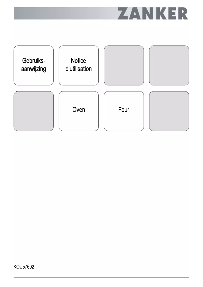 Page 1 de la notice Manuel utilisateur Zanker KOU57602