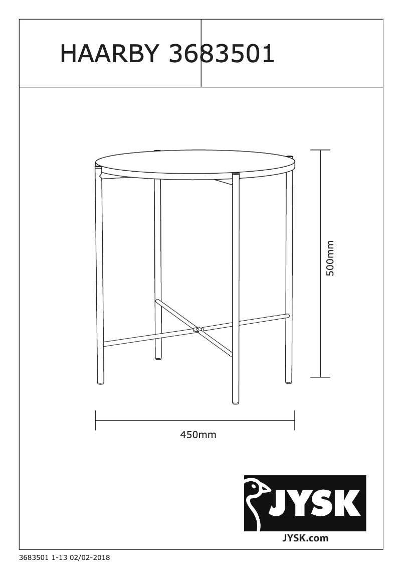 Page n°1 - Manuel utilisateur JYSK Haarby
