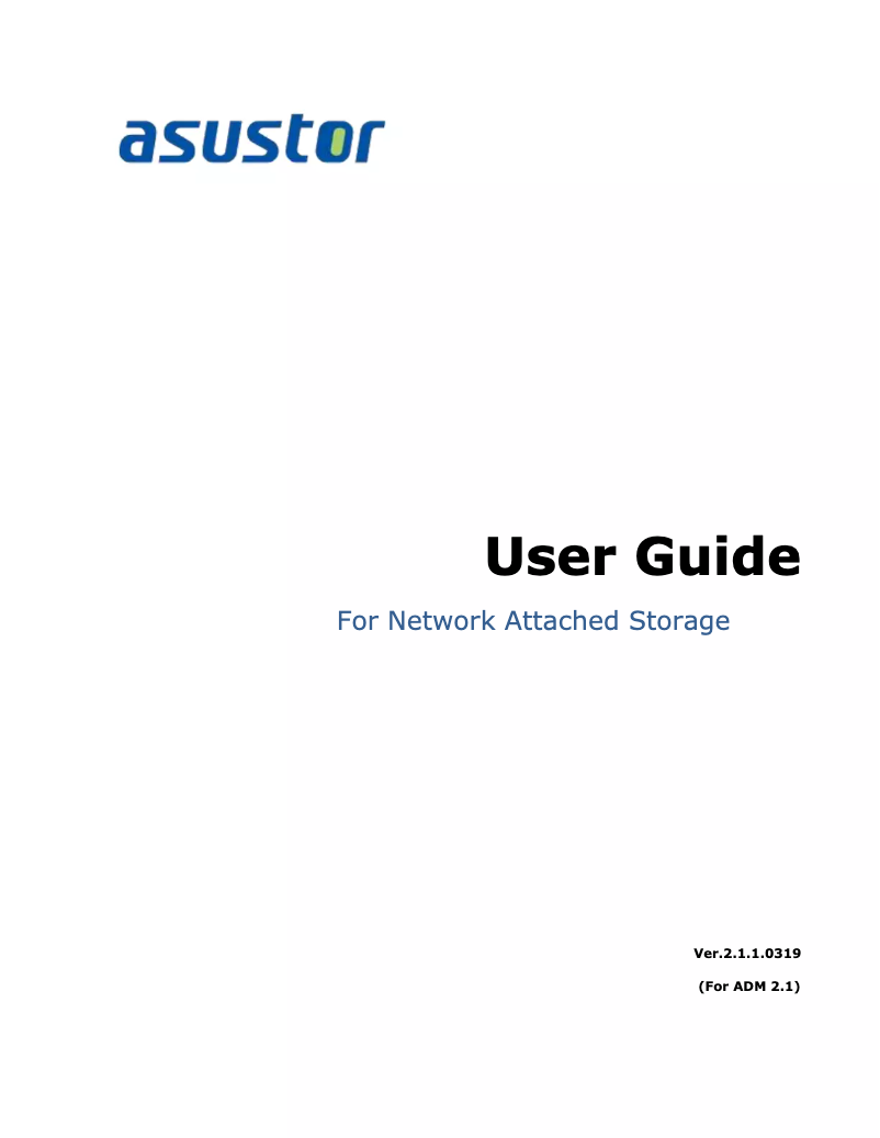 Page n°1 - Manuel utilisateur Asustor AS-202TE