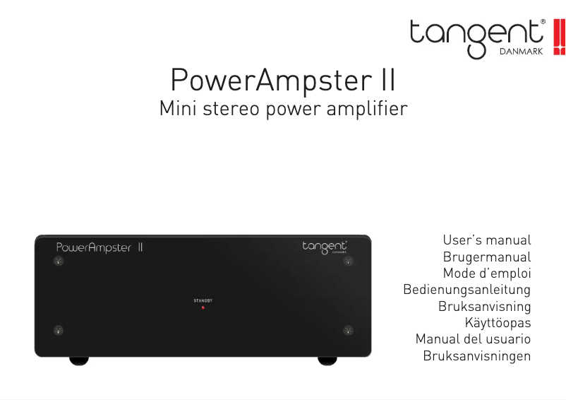 Página 1 del manual Manual de usuario Tangent PowerAmpster II