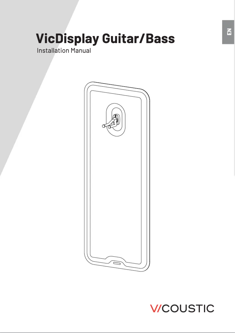 Page 1 de la notice Manuel utilisateur Vicoustic VicDisplay Guitar