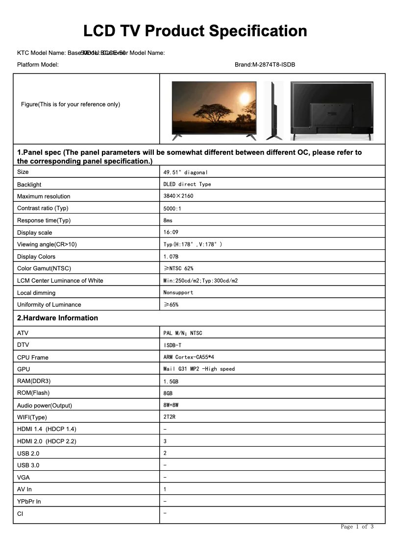 Image de la première page du manuel de l'appareil BLA50ULD02