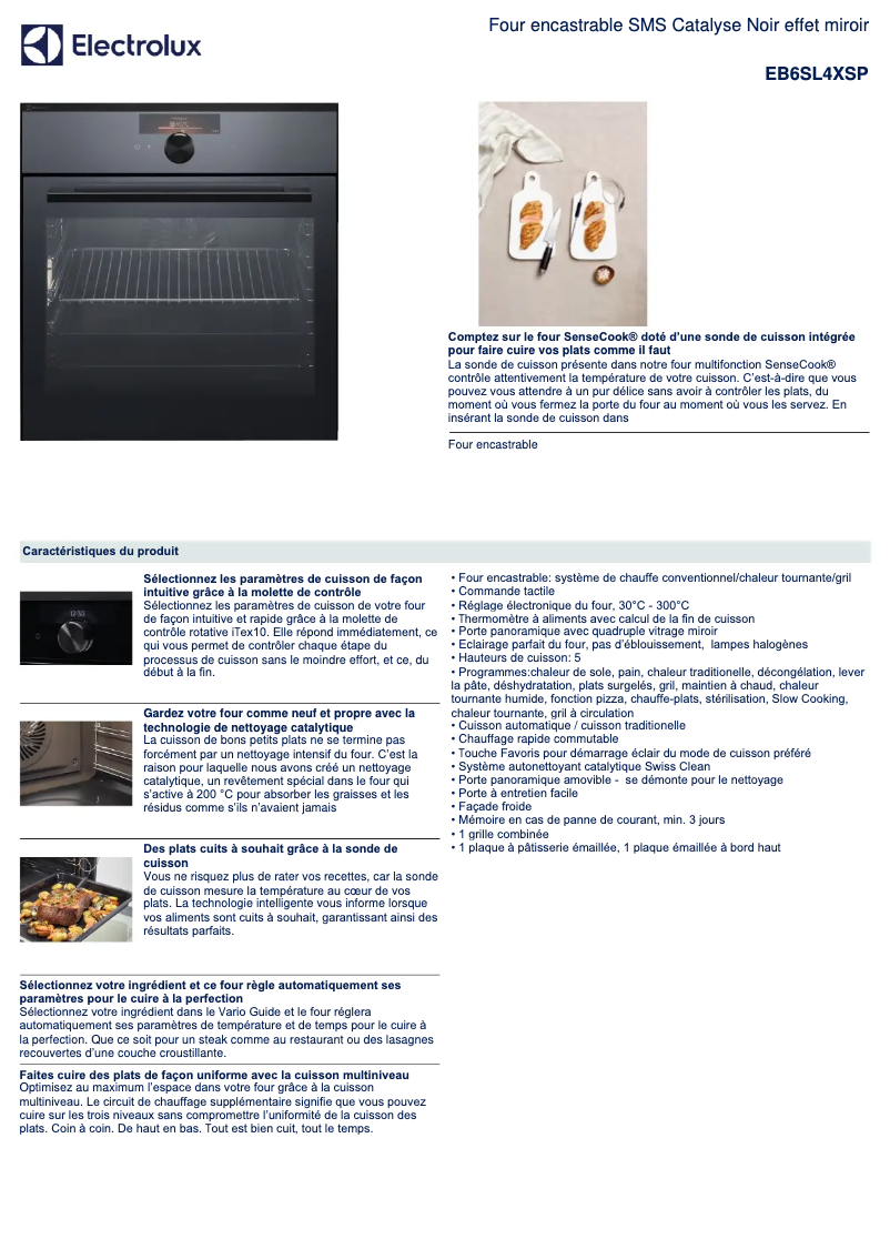 Image de la première page du manuel de l'appareil EB6SL4XSP