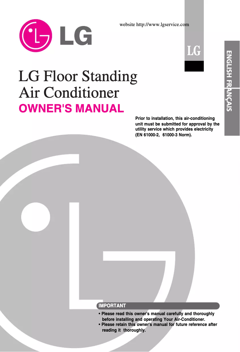Page n°1 - Manuel utilisateur LG LPNC2863GC0