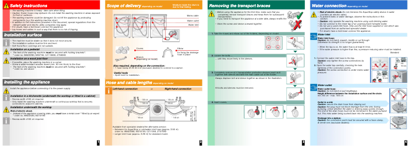 Page n°1 - Manuel utilisateur Siemens WM14E482FF