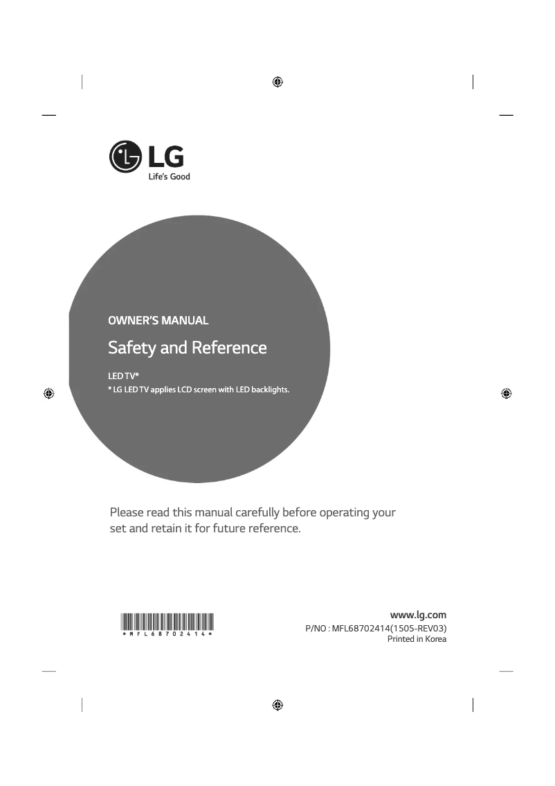 Page n°1 - Manuel utilisateur LG 60UF675V