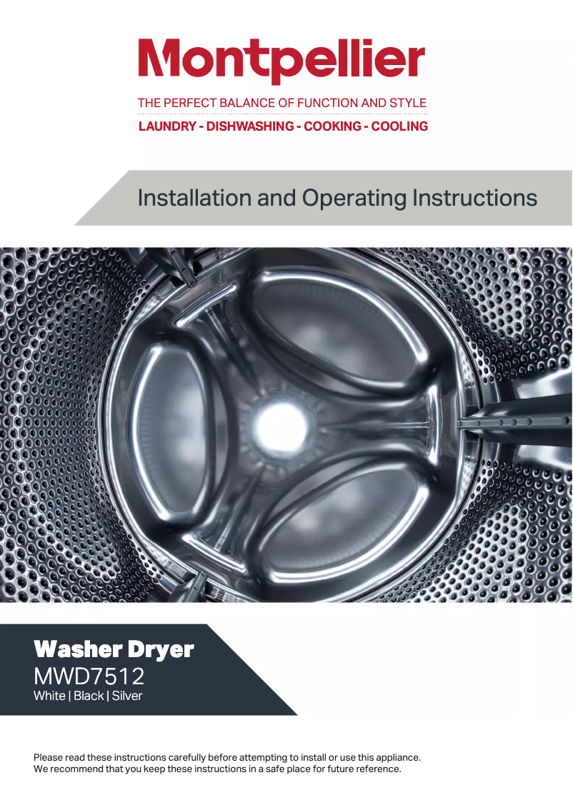 First page image of the manual for MWD7512P