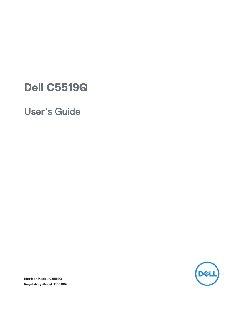 Page 1 de la notice Manuel utilisateur Dell C5519Q