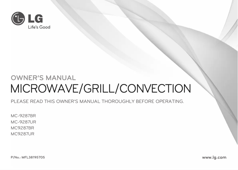 Page 1 de la notice Manuel utilisateur LG MC-9287BR