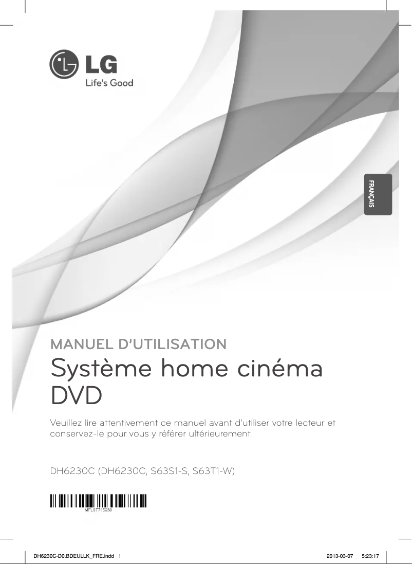 Image de la première page du manuel de l'appareil DH6230C