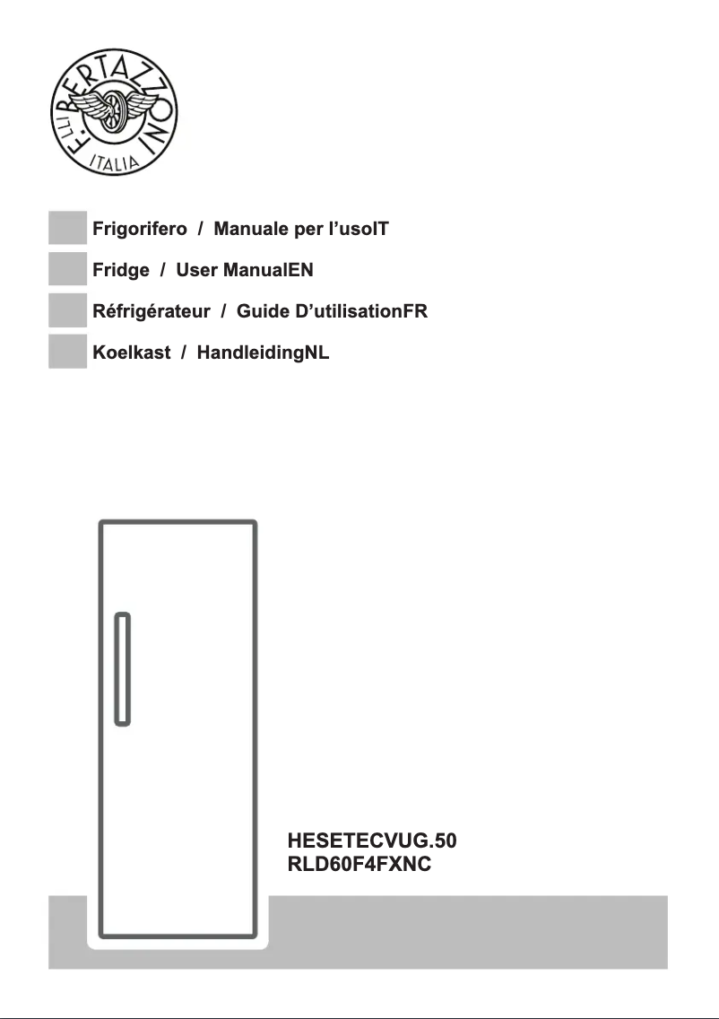 Page 1 de la notice Manuel utilisateur Bertazzoni RLD60F4FXNC