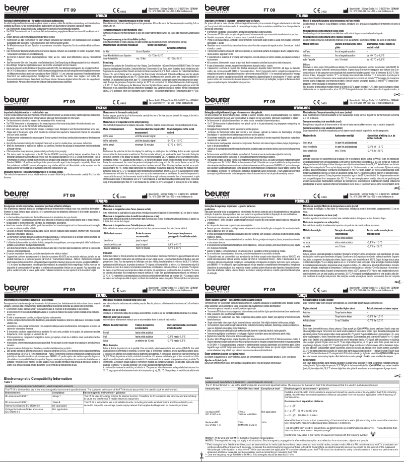 Image de la première page du manuel de l'appareil FT 09