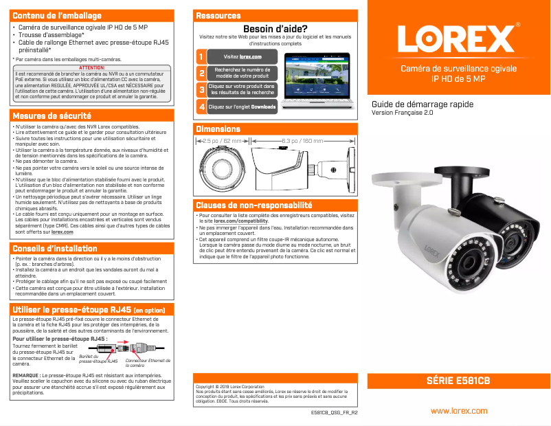 Image de la première page du manuel de l'appareil E581CB-E