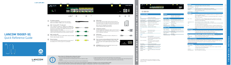 Page 1 de la notice Manuel utilisateur Lancom 1900EF-5G