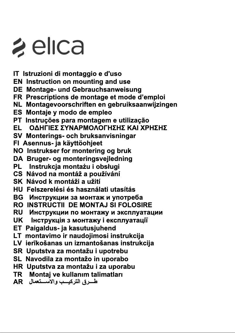 Image de la première page du manuel de l'appareil Elibloc PRF0165626