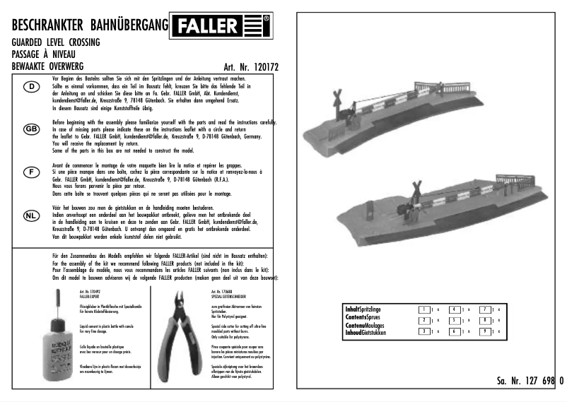 Page n°1 - Manuel utilisateur Faller 120172