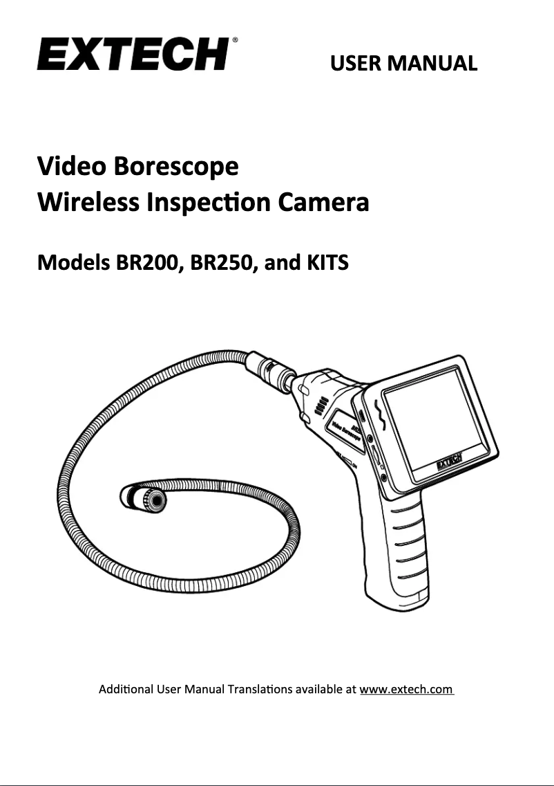Page 1 of the manual User Manual Extech BR200