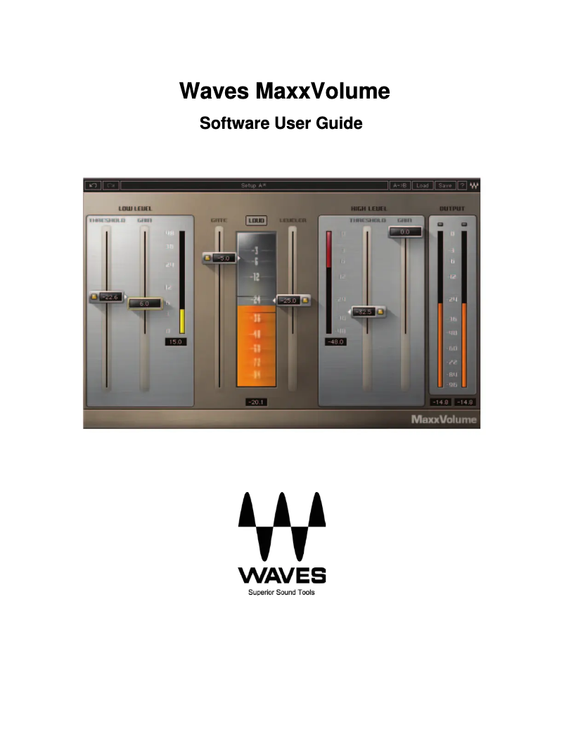Page n°1 - Manuel utilisateur Waves MaxxVolume