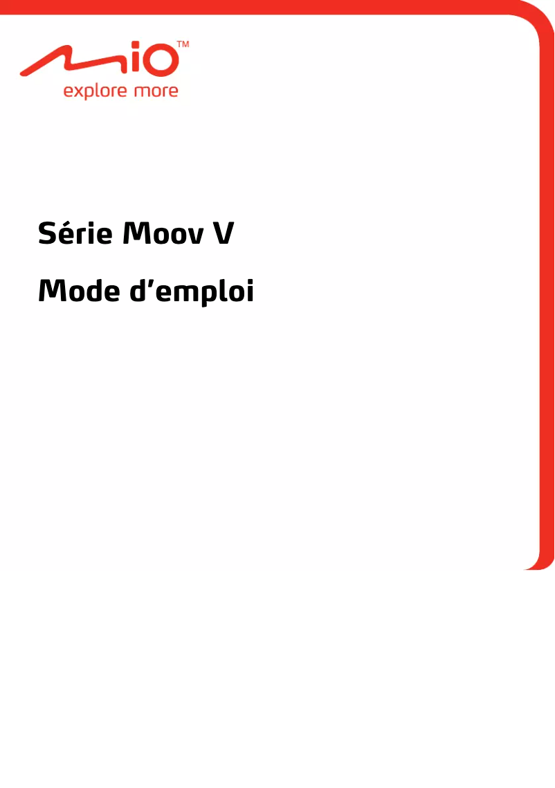 Page 1 de la notice Manuel utilisateur Mio Moov Spirit V 735