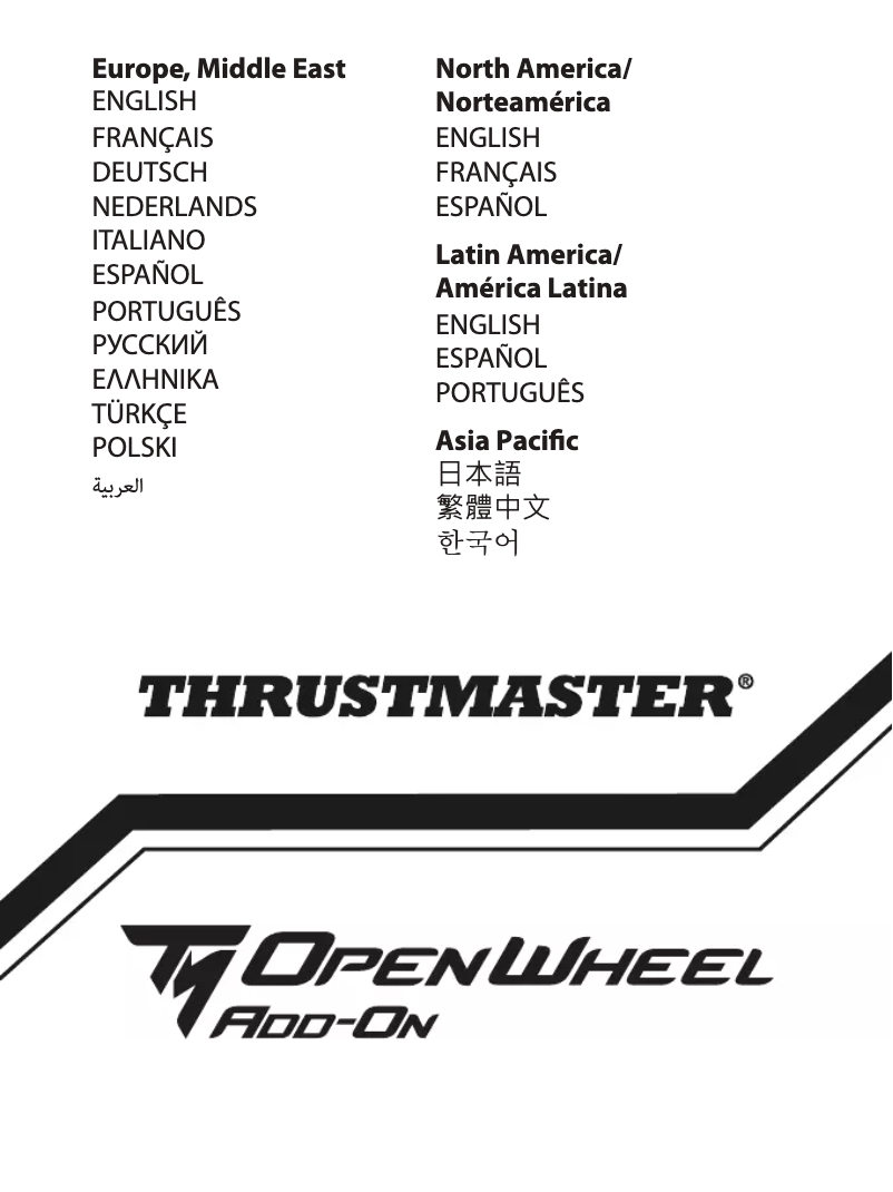 Page n°1 - Manuel utilisateur Thrustmaster TM Open Wheel Add-On