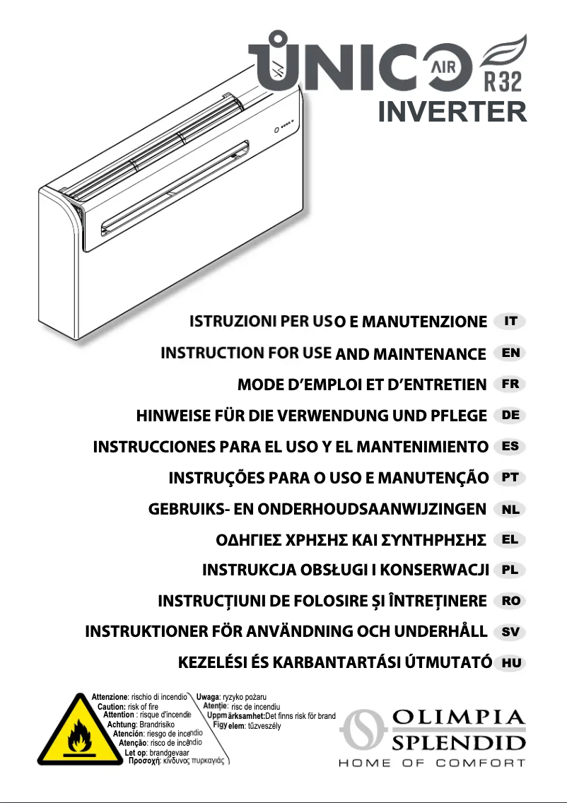 Página 1 del manual Manual de usuario Olimpia Splendid Unico Air