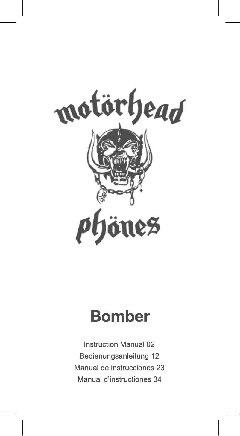Image de la première page du manuel de l'appareil phones Bomber