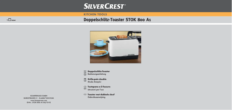 Page 1 de la notice Manuel utilisateur SilverCrest STOK 800 A1