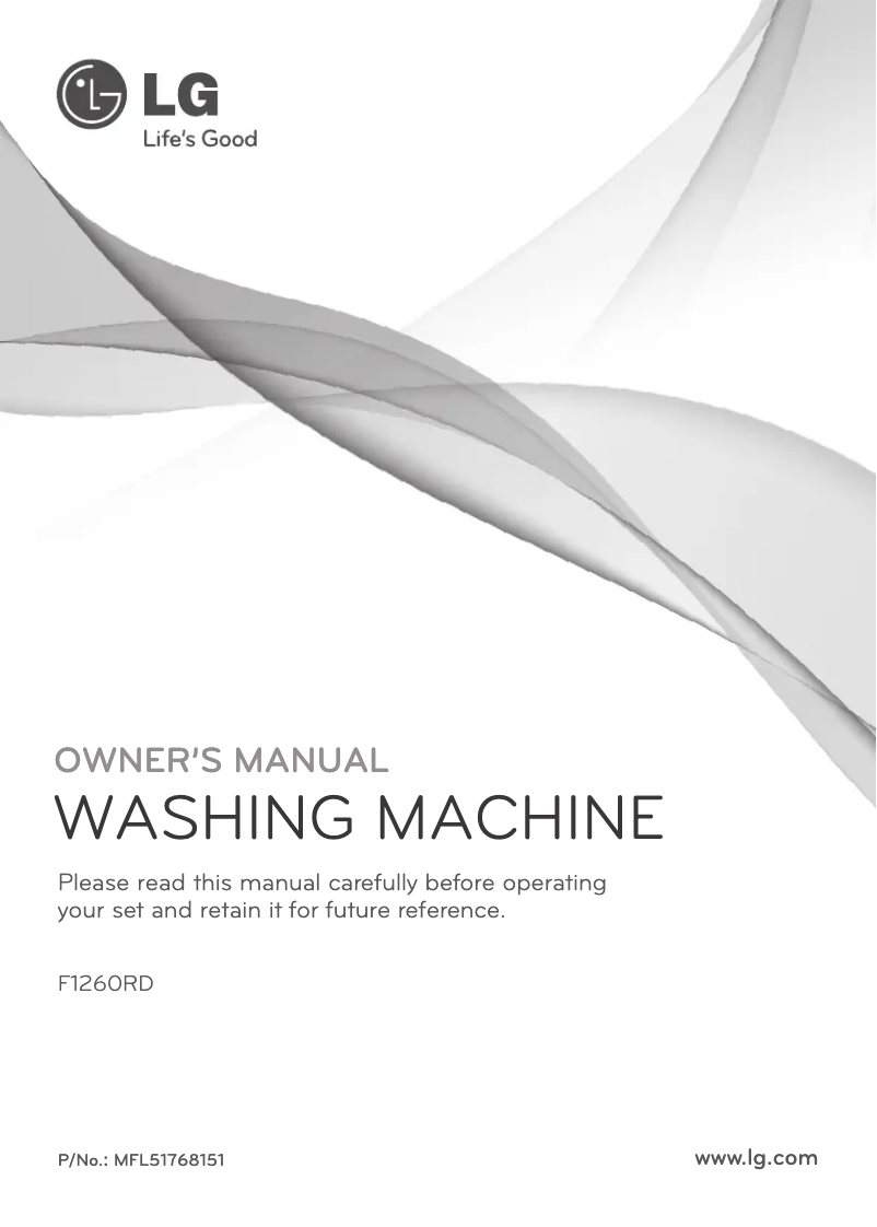 Page 1 de la notice Manuel utilisateur LG F1260RD