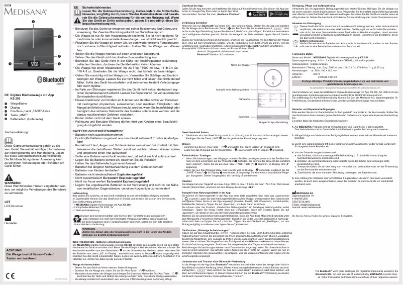 Image de la première page du manuel de l'appareil KS 250