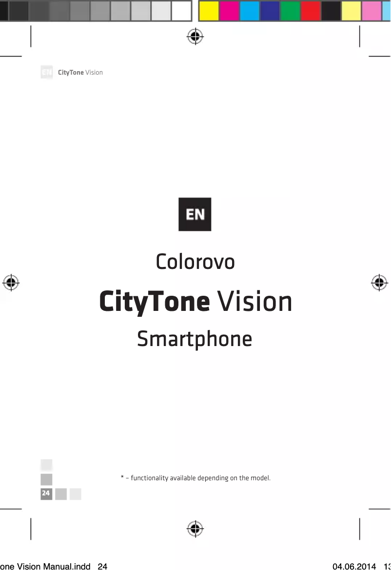 Page n°1 - Manuel utilisateur Colorovo CityTone Vision
