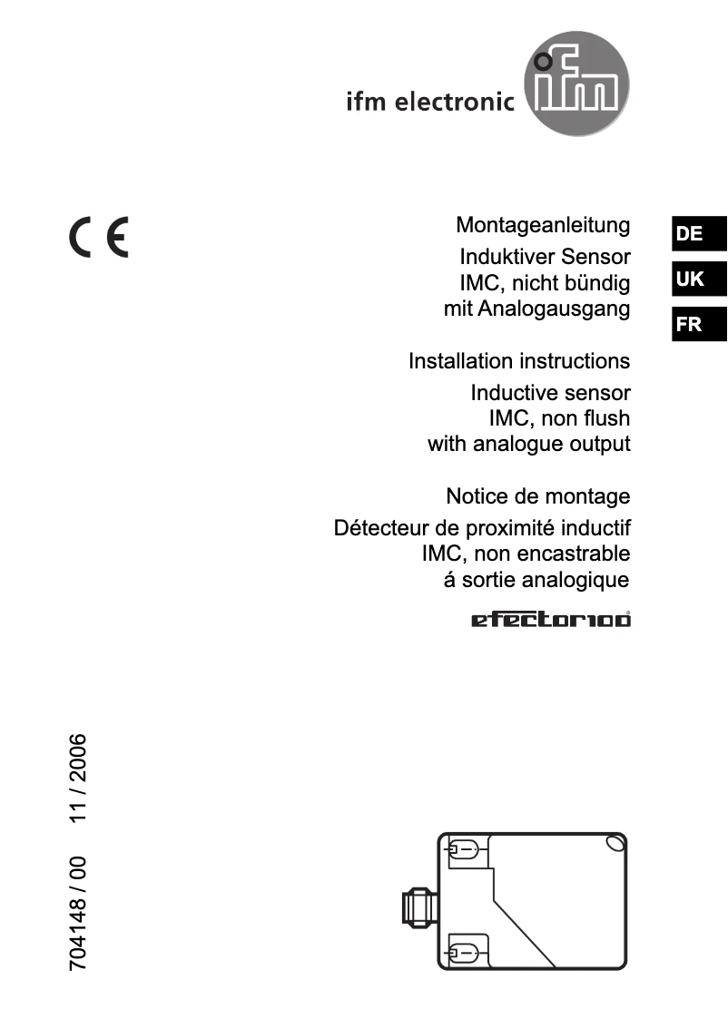 Page n°1 - Manuel utilisateur IFM IM5141
