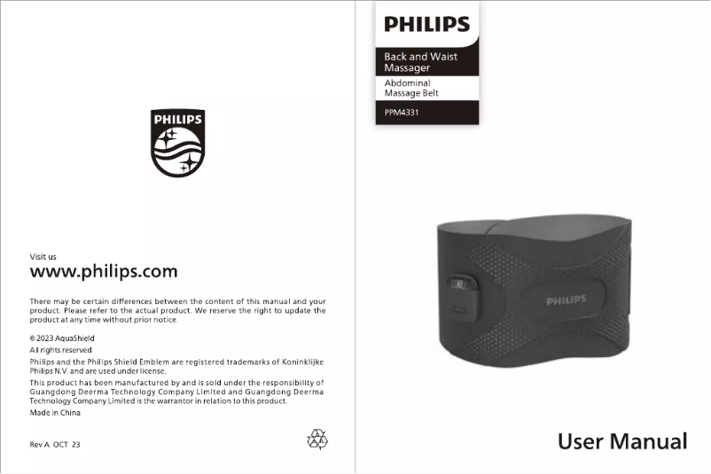 Page n°1 - Manuel utilisateur Philips PPM4331