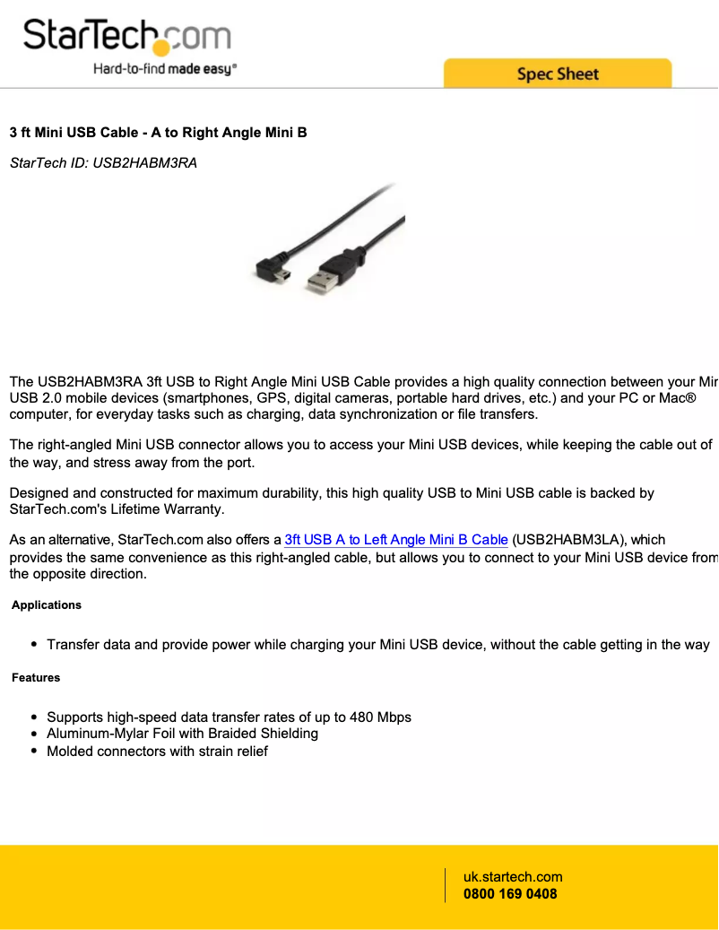 Image de la première page du manuel de l'appareil USB2HABM3RA