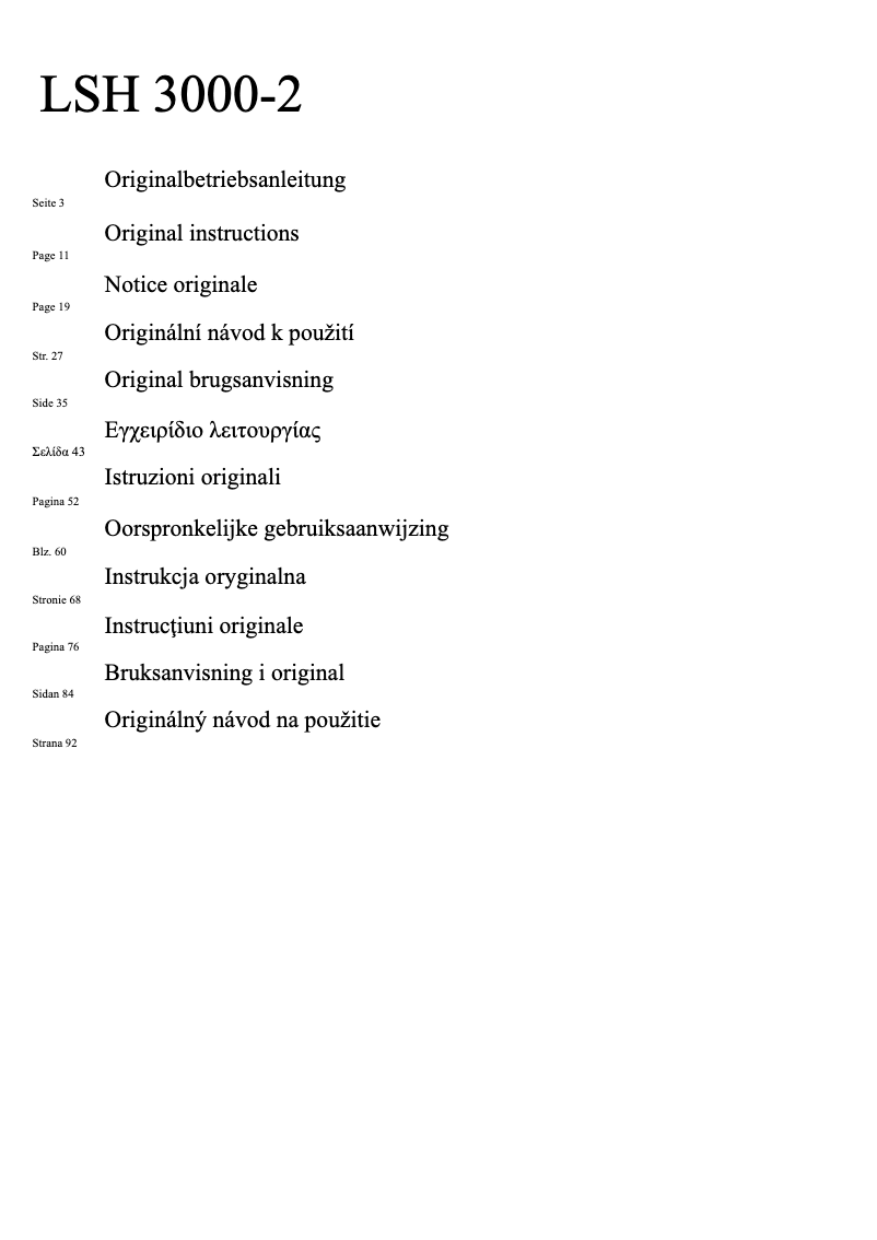 Page n°1 - Manuel utilisateur ATIKA LSH 3000-2