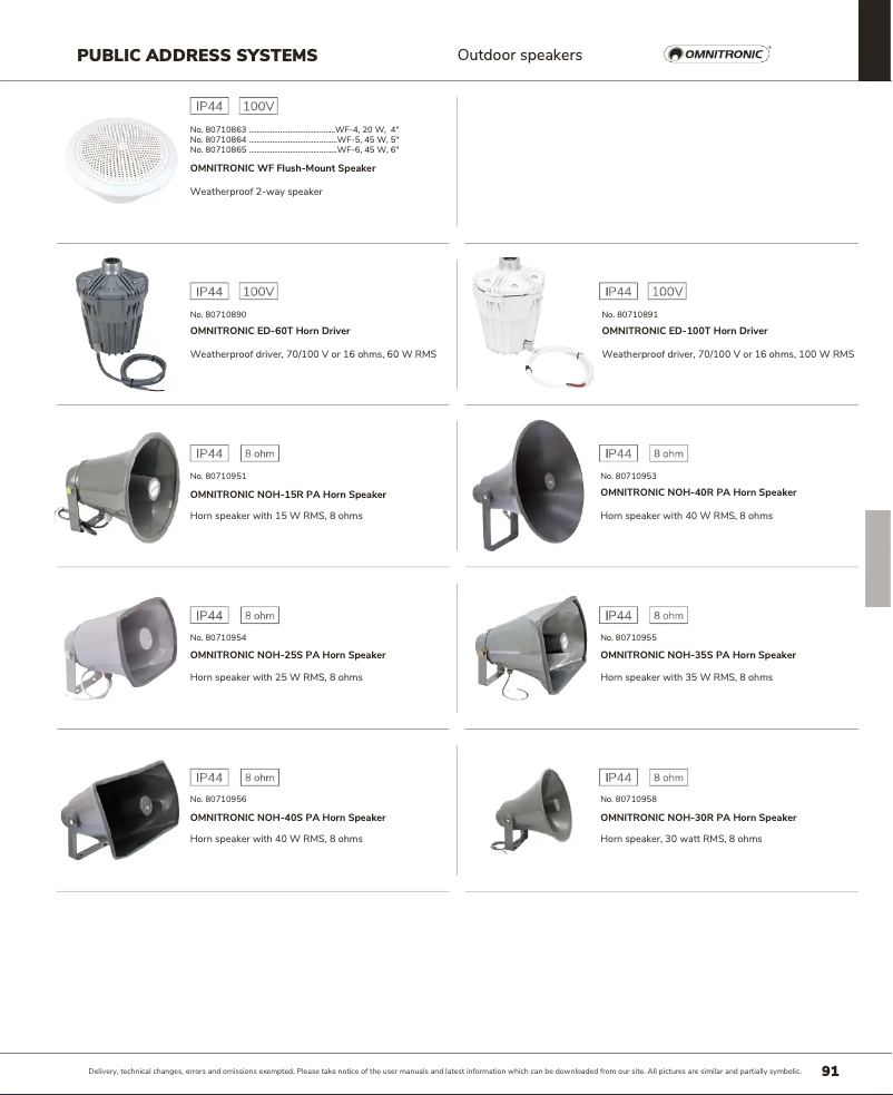 Page n°1 - Catalogue Omnitronic WF-5