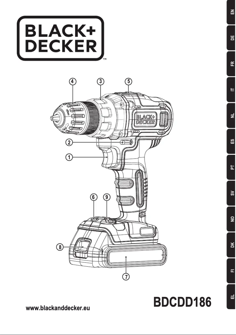Page n°1 - Manuel utilisateur Black & Decker BDCDD186K