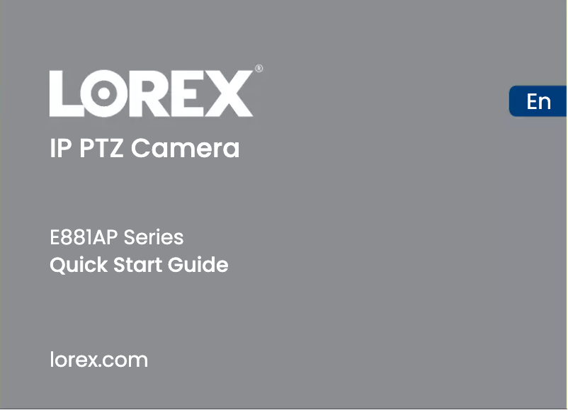 Page n°1 - Guide de démarrage rapide Lorex E881AP