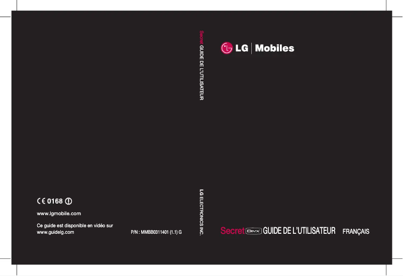 Page n°1 - Manuel utilisateur LG KF757
