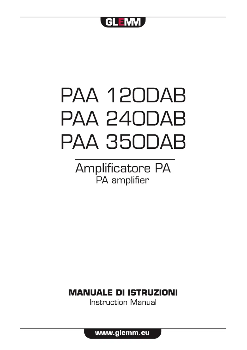 Image de la première page du manuel de l'appareil PAA 350DAB