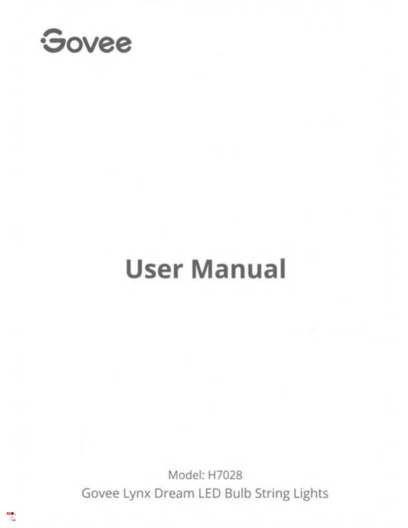 Page n°1 - Manuel utilisateur Govee H7028