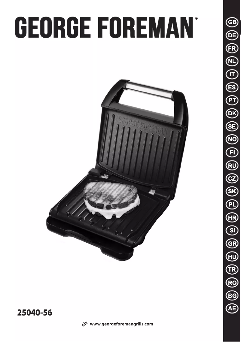 Página 1 del manual Manual de usuario George Foreman Steel Grill Family 25040-56