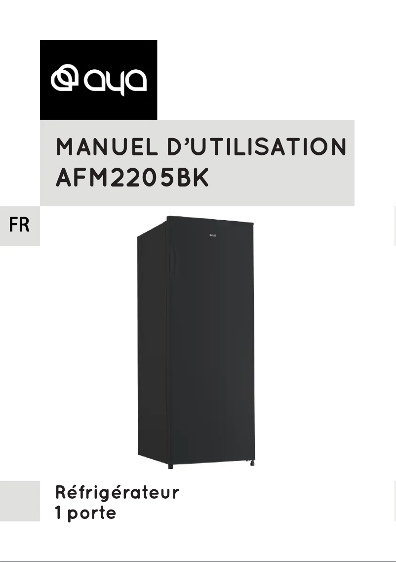 Image de la première page du manuel de l'appareil AFM2205BK