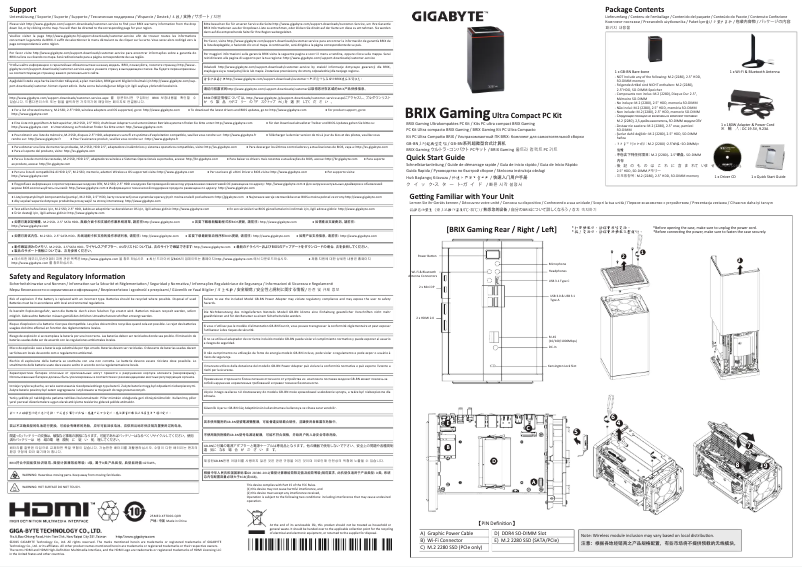 Page 1 de la notice Manuel utilisateur Gigabyte GB-BNi7HG6-1060
