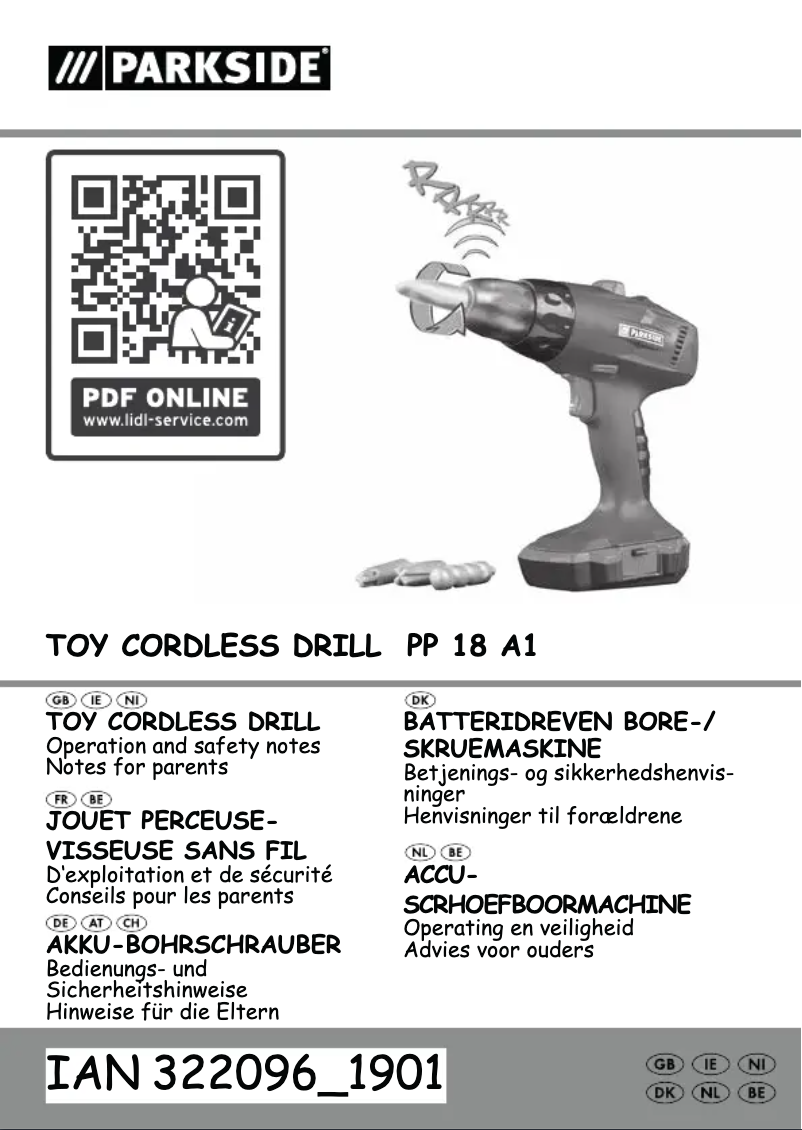 Page 1 de la notice Manuel utilisateur Parkside PP 1500 A1