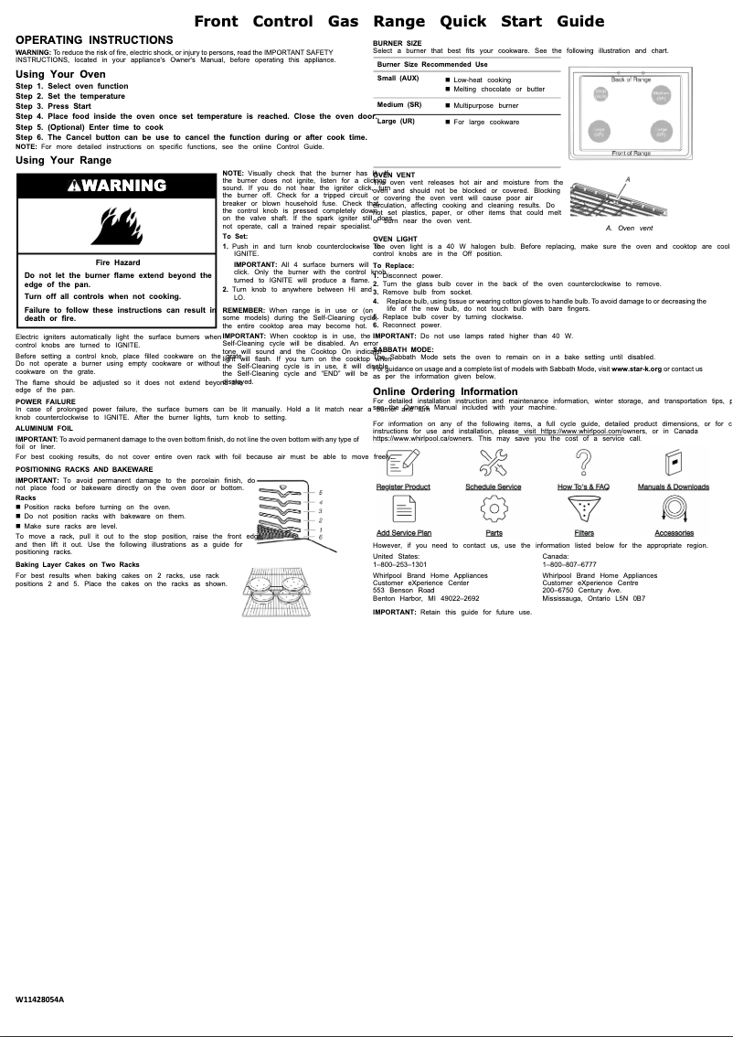 Página 1 del manual Guía de inicio rápido Whirlpool WEG515S0LV