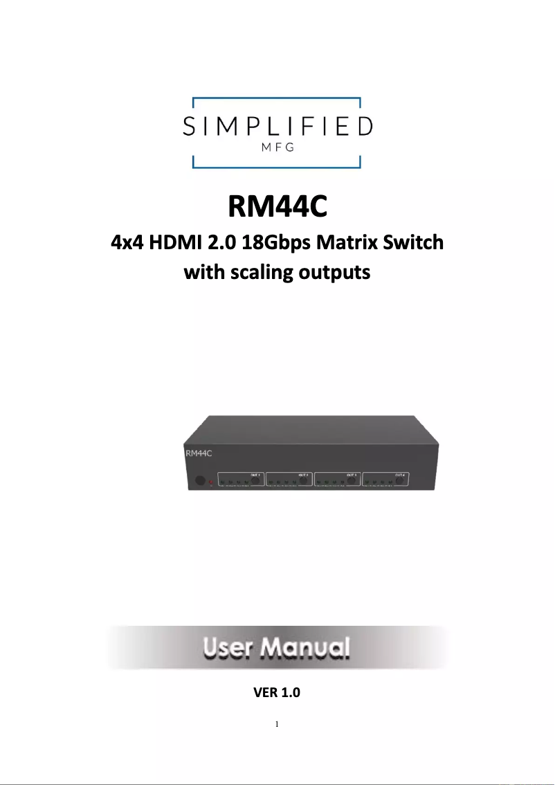 Image de la première page du manuel de l'appareil RM44C